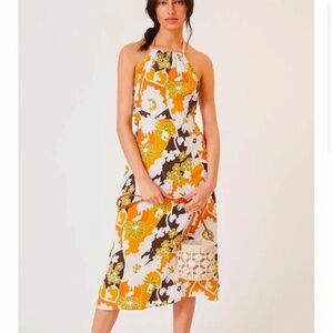 Faithfull the Brand Floral Halter Midi Dress